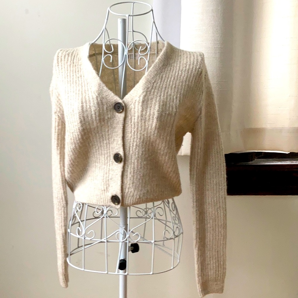 H&M Cream Colored Sweater with Buttons